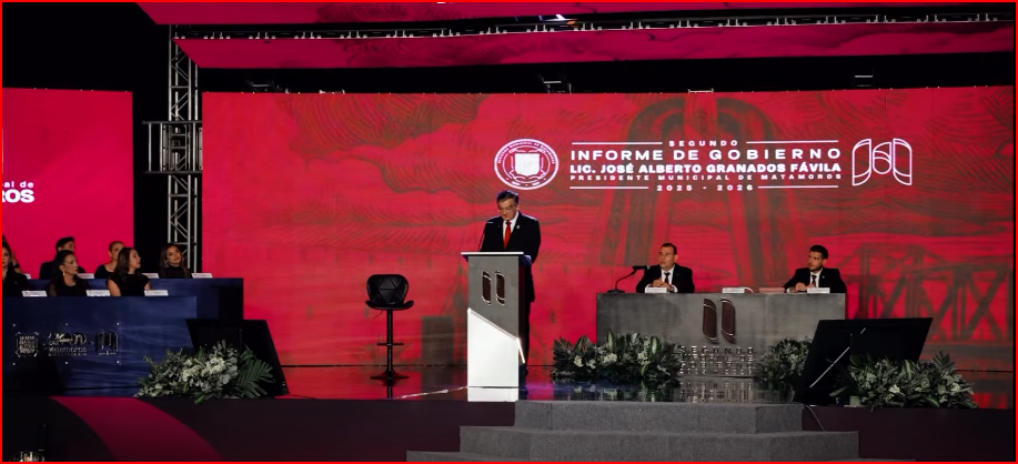 Gobernador presenta su Primer Informe de Gobierno en Matamoros